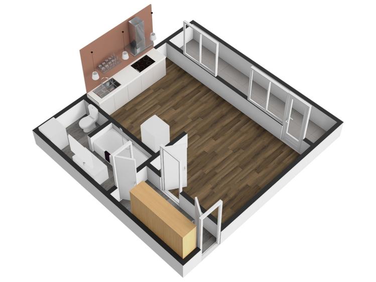 Pronájem bytu 1+KK Praha, Teplická č. 10