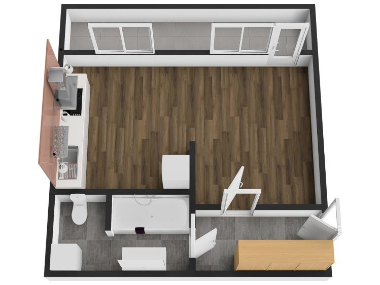 Pronájem bytu 1+KK Praha, Teplická č. 12