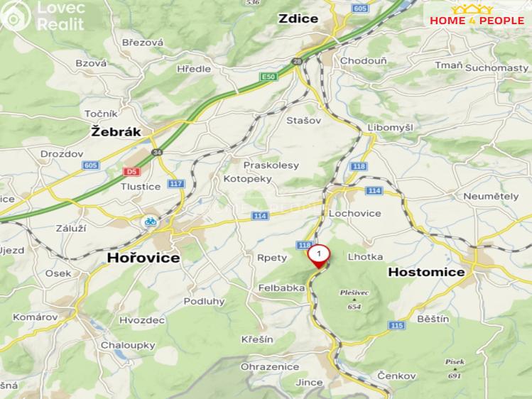 Pronájem bytu 2+1 Lochovice č. 20