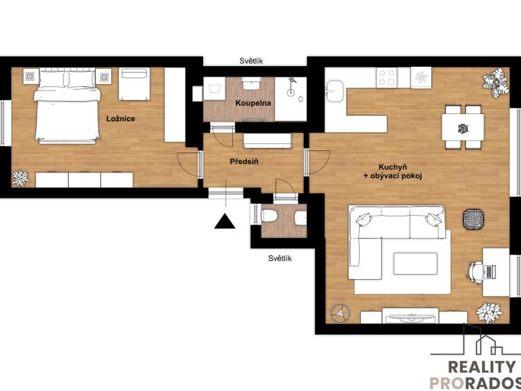 Pronájem bytu 2+KK Praha, Řehořova č. 12