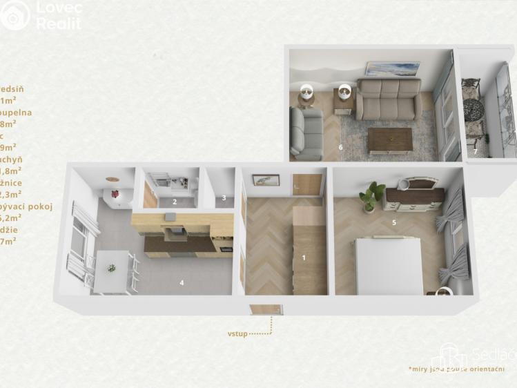 Продаж квартири 2+1 Kraslice, Soukenická č. 20