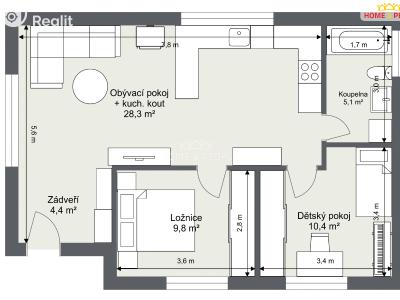 Prodej rodinného domu Káraný, B. Němcové č. 6