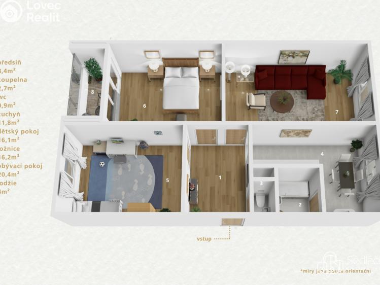 Prodej bytu 3+1 Sokolov, Mánesova č. 15