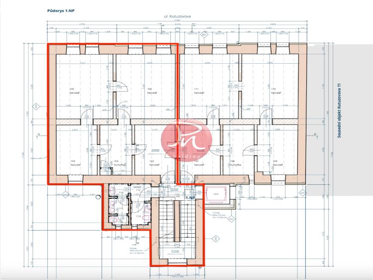 Аренда офисного помещения Ostrava, Kutuzovova č. 18