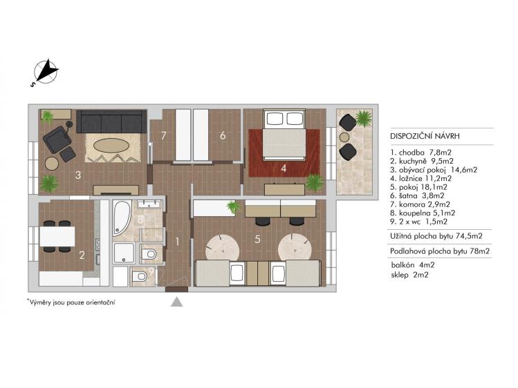 Продаж квартири 3+1 Ostrava, Josefa Brabce č. 20