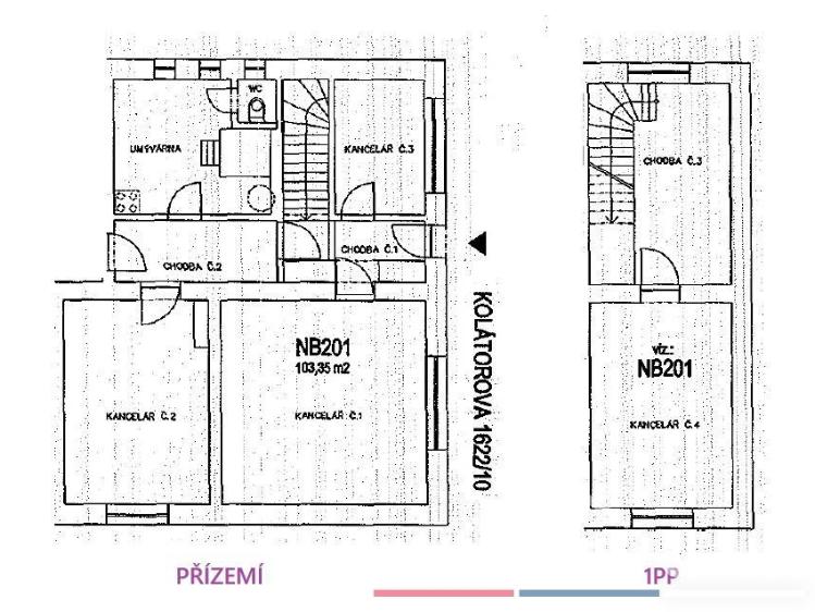 Pronájem kanceláře Praha, Kolátorova č. 38