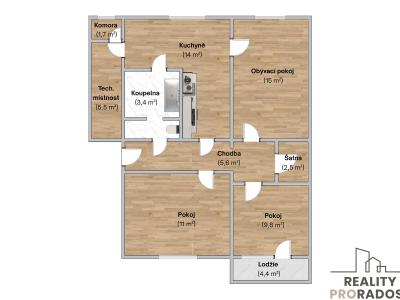 Продаж квартири 3+1 Holešov, Havlíčkova č. 3