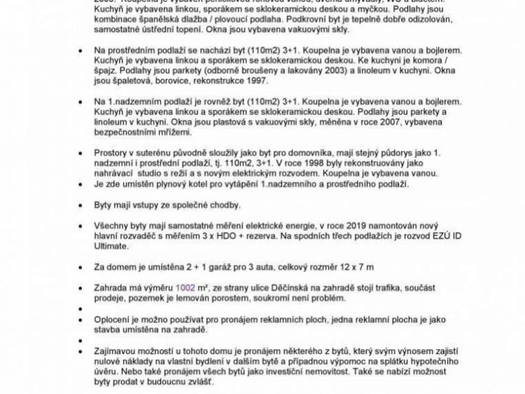 Prodej vily Česká Lípa, Antonína Sovy č. 14