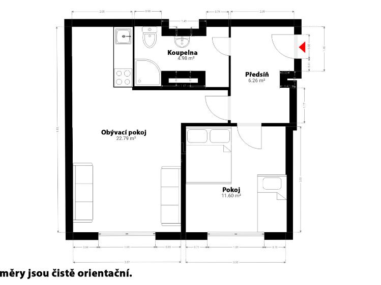 Prodej bytu 2+KK Slapy č. 3