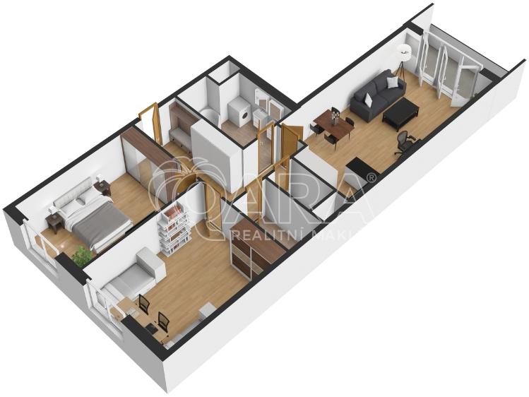 Prodej bytu 3+KK Praha, Sazovická 492/3 č. 18