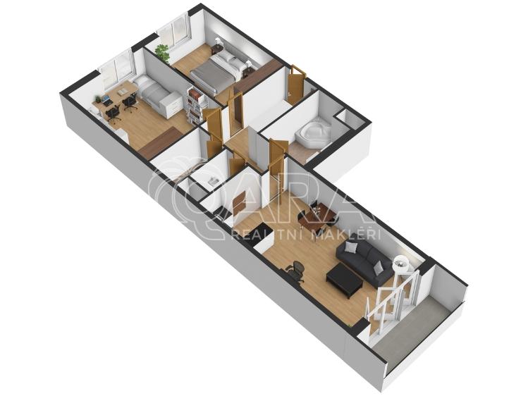 Prodej bytu 3+KK Praha, Sazovická 492/3 č. 19