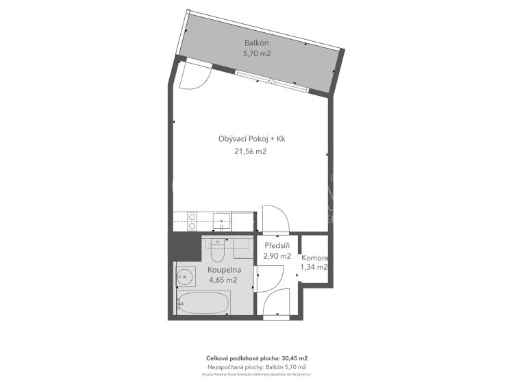 Prodej bytu 1+KK Praha, Bratislavská 1492/9 č. 9