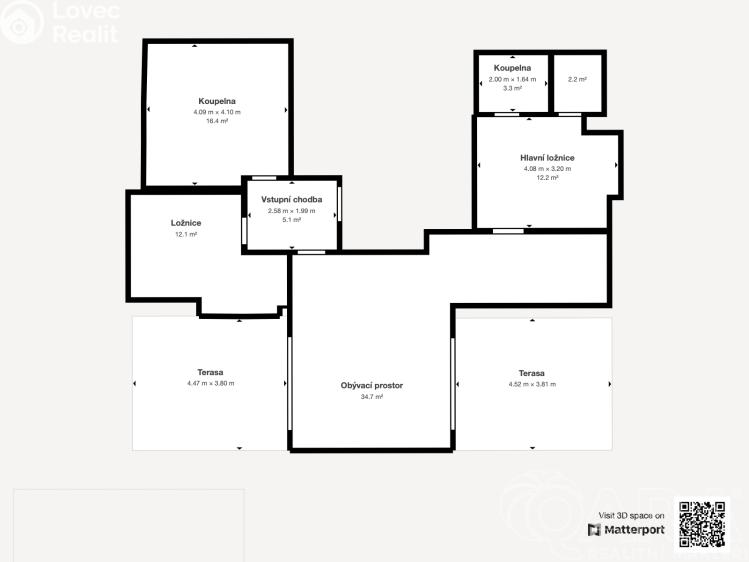 Rent apartment 3+KK Praha, Pod Havránkou 7/10 č. 33