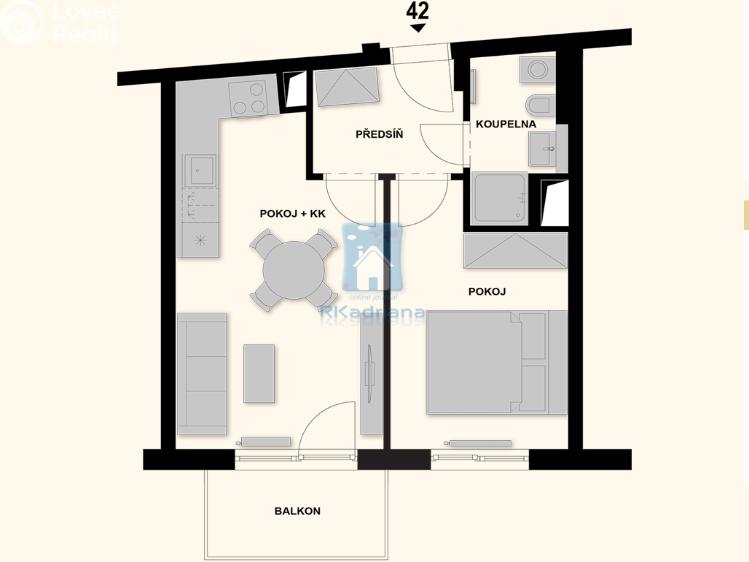 Pronájem bytu 2+KK Praha 4, Maroldova 1761/2 č. 7