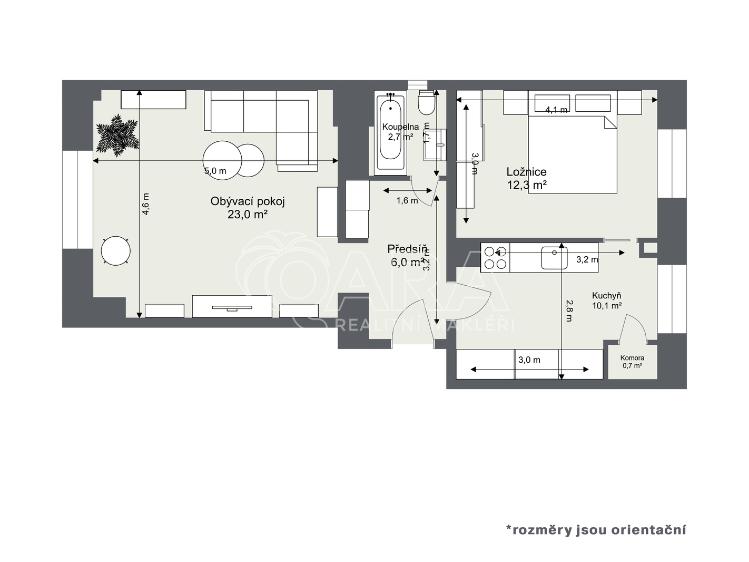 Prodej bytu 2+1 Praha, Gruzínská 657/18 č. 16