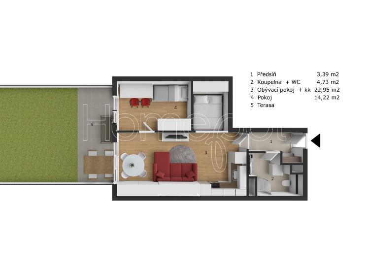Pronájem bytu 2+KK Praha, Břeclavská 1663/4 č. 28