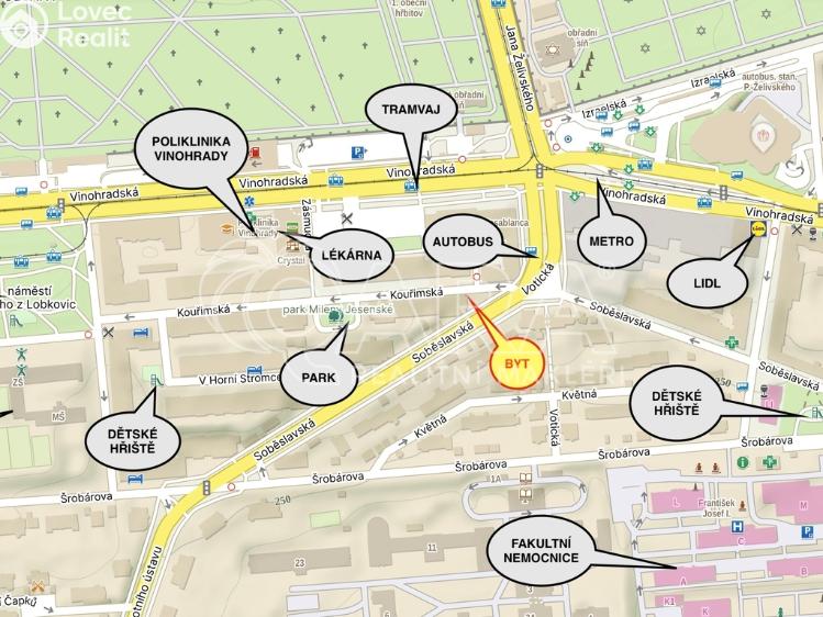 Pronájem bytu 3+1 Praha, Soběslavská 2314/15 č. 22