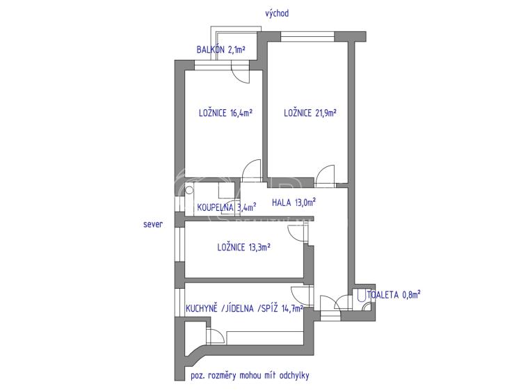 Pronájem bytu 3+1 Praha, Soběslavská 2314/15 č. 23