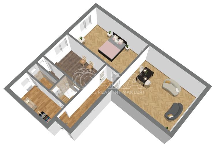 Prodej bytu 2+1 Český Těšín, Odboje 1220/5 č. 8