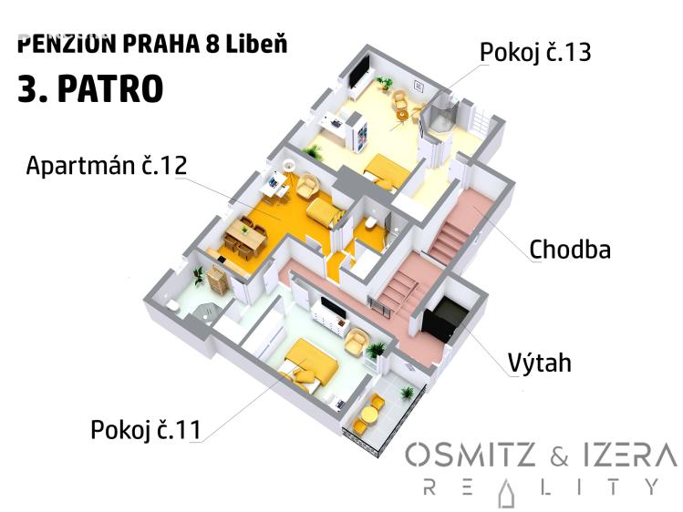 Prodej ubytovacího zařízení Praha, Davídkova 2143/94 č. 9