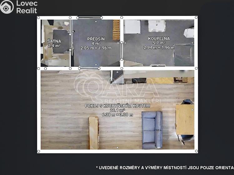 Pronájem bytu 1+KK Kralupy nad Vltavou, S. K. Neumanna 160 č. 23