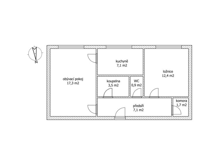 Pronájem bytu 2+1 Kladno, Havanská 2140 č. 20