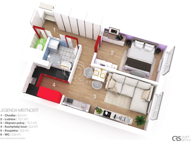 Prodej bytu 2+KK Příbram, Na Planinách 400 č. 22