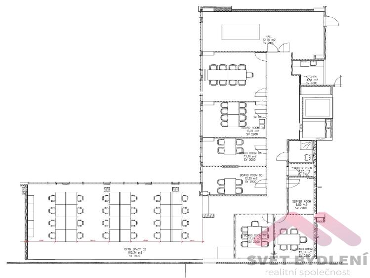 Pronájem kanceláře Praha, Sokolovská 85/104 č. 27