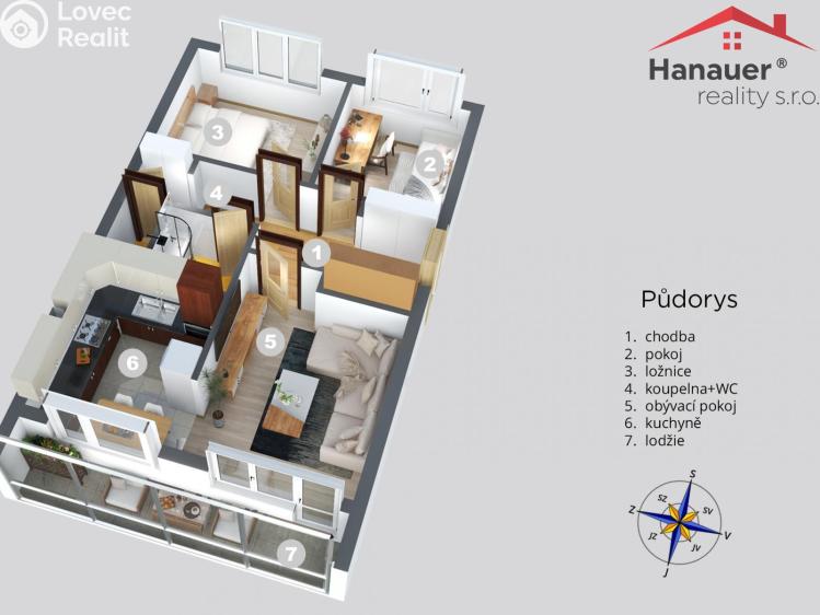 Prodej bytu 3+KK Praha, Rumburská č. 19