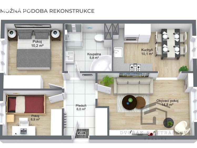 Prodej bytu 3+1 Most, Růžová 3088/17 č. 24