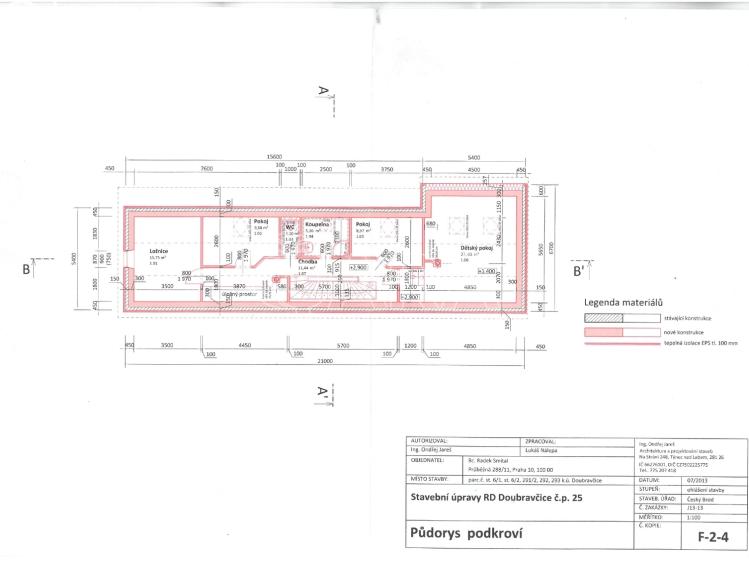 Продаж сімейного будинку Doubravčice, Českobrodská č. 20