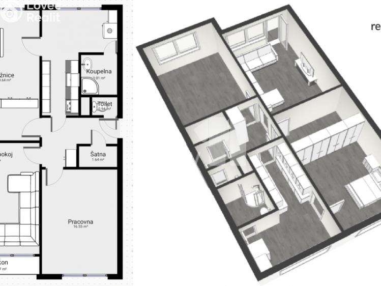 Pronájem bytu 3+1 Děčín, Nálepkova č. 11