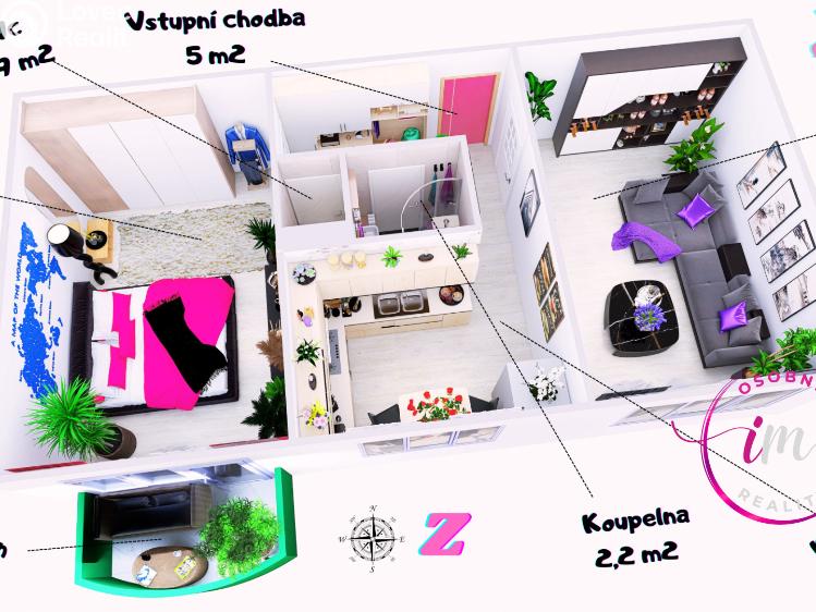 Pronájem bytu 2+1 Jihlava, U Pivovaru č. 3