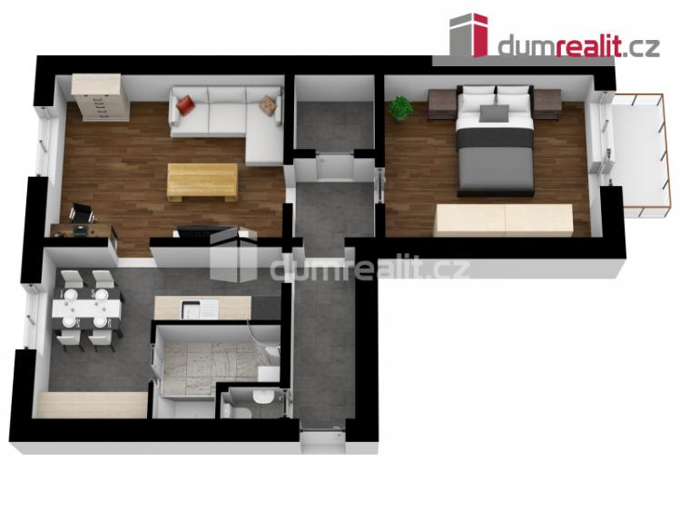 Pronájem bytu 2+1 Břeclav, Budovatelská č. 12