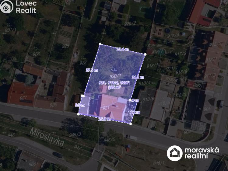 Prodej rodinného domu Miroslav, Údolní č. 31