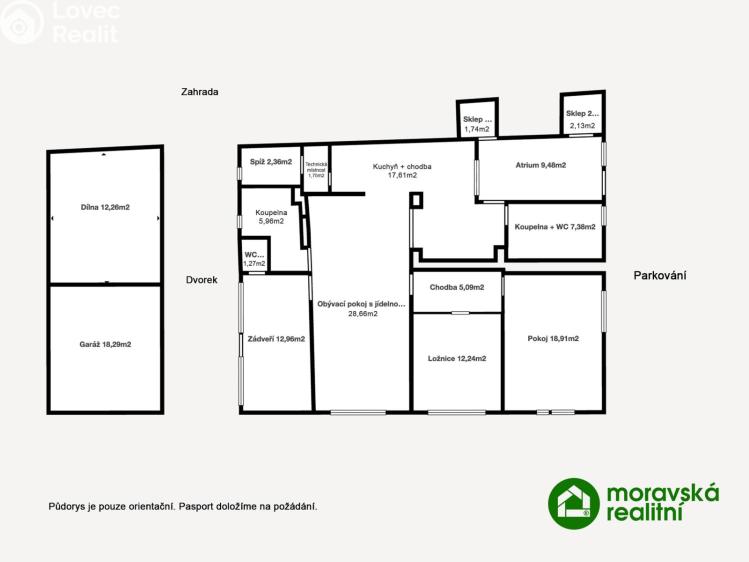 Prodej rodinného domu Miroslav, Údolní č. 32