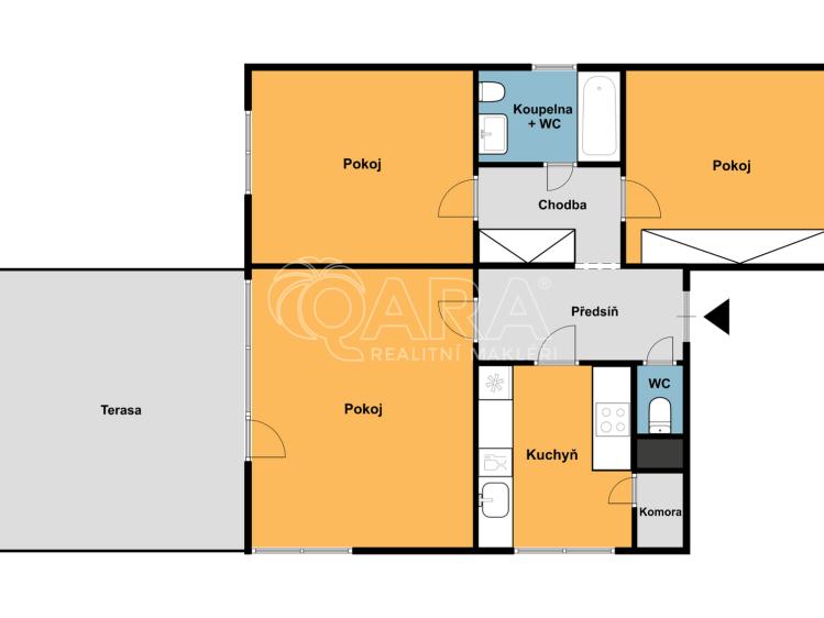 Pronájem bytu 3+1 Praha, K Noskovně 580 č. 5