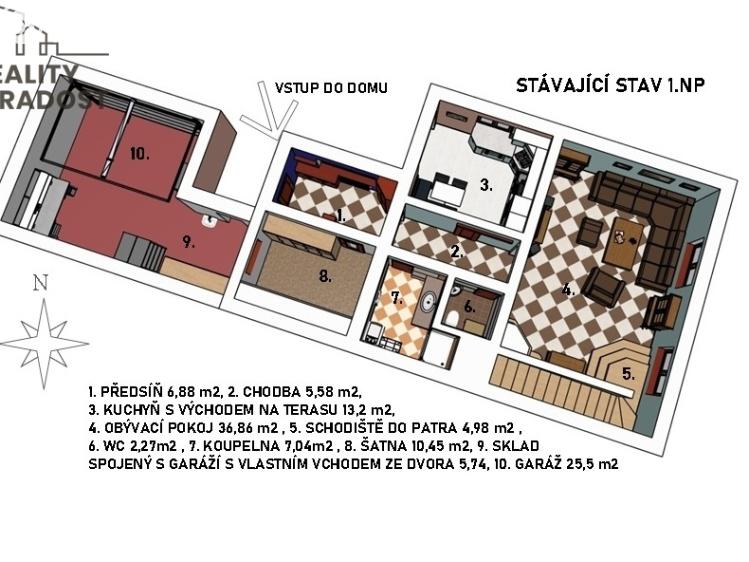 Prodej rodinného domu Čebín č. 5