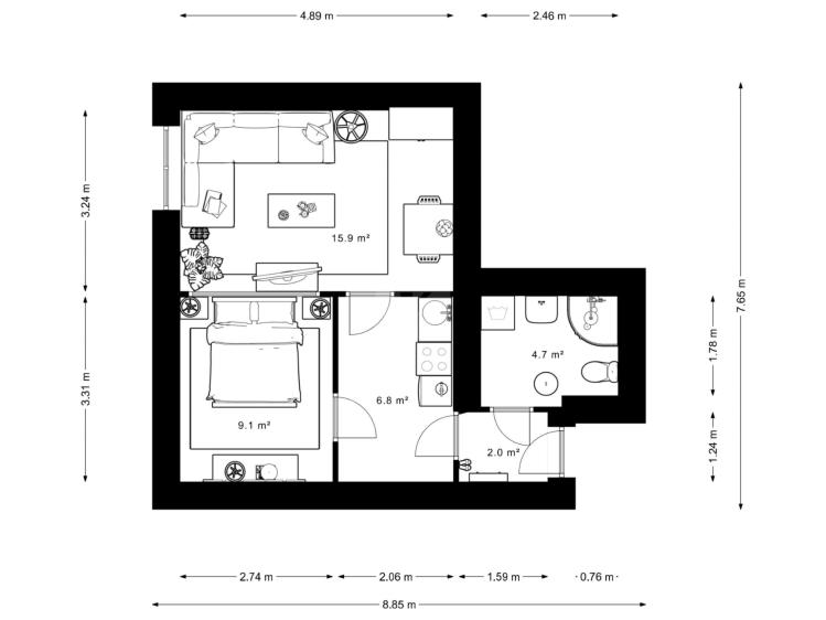 Prodej bytu 2+KK Praha, Za strašnickou vozovnou č. 13