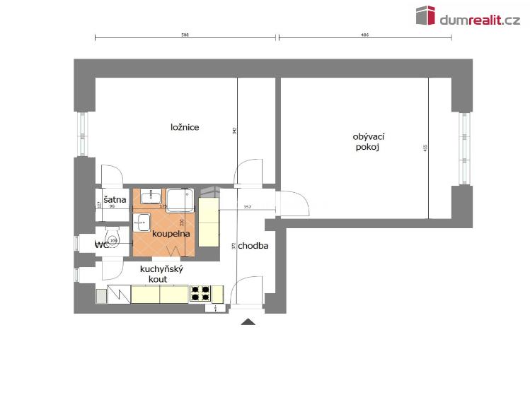 Prodej bytu 2+KK Libiš, U Zahrádek č. 24