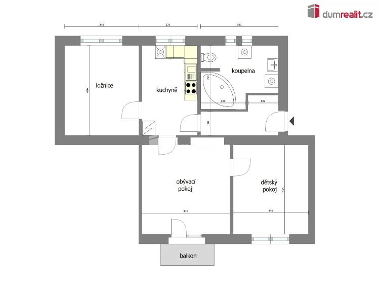 Prodej bytu 3+1 Neratovice, Za Obchody č. 22