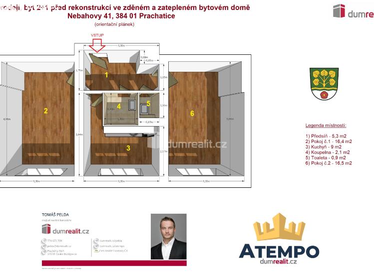 Prodej bytu 2+1 Nebahovy č. 2