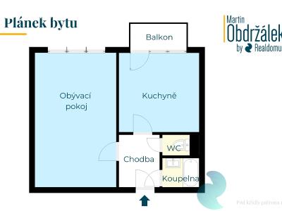 Продаж квартири 1+1 České Budějovice, Papírenská č. 2