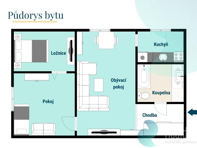 Sale apartment 2+1 Netřebice č. 2