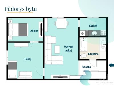 Sale apartment 2+1 Netřebice č. 2