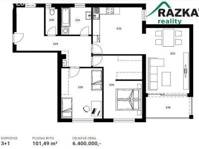 Prodej bytu 3+1 Klatovy č. 6