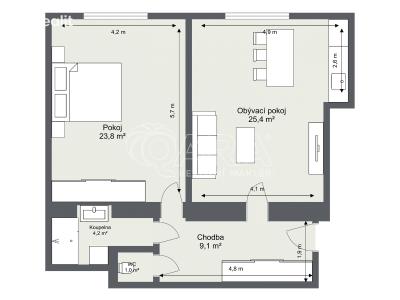 Pronájem bytu 2+KK Praha, Vršovická č. 6