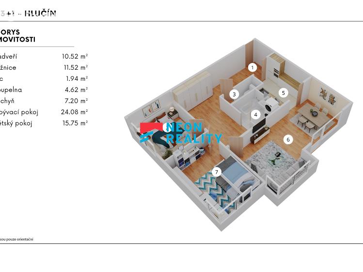 Prodej bytu 3+1 Hlučín, Viléma Balarina č. 5