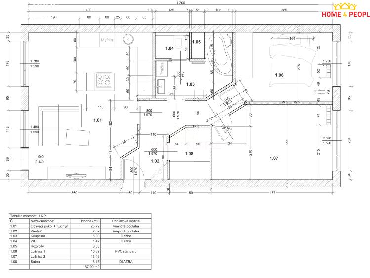 Prodej bytu 3+KK Praha 4, Na strži č. 27