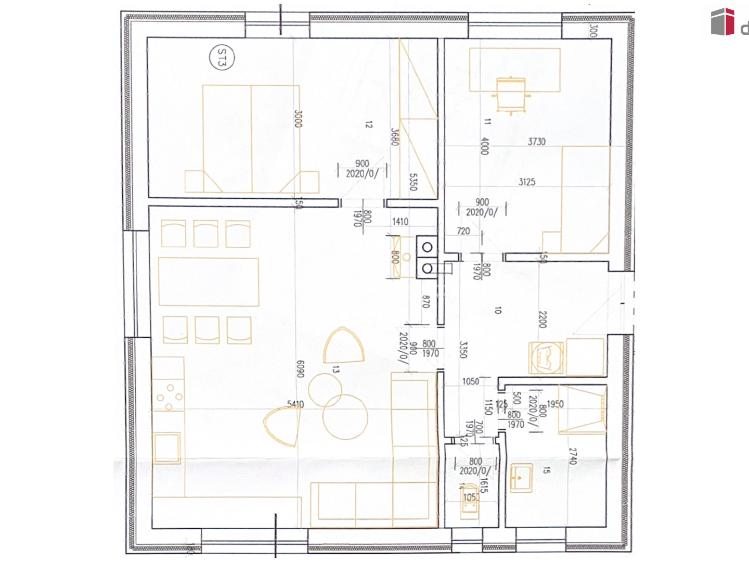 Pronájem bytu 3+KK Boršice č. 9